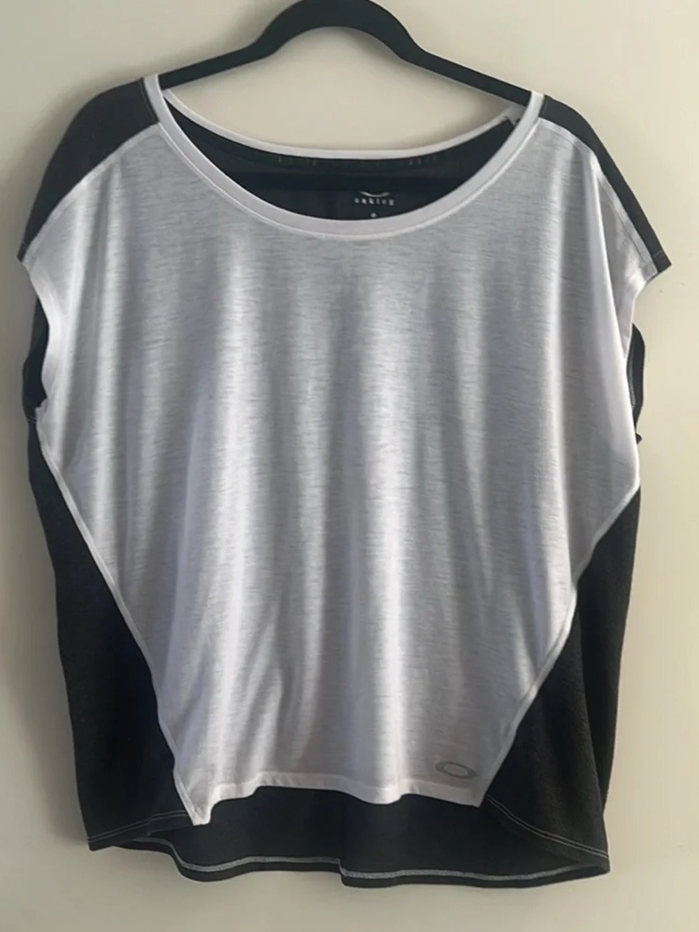 Oakley Two-Tone Short Sleeve Tee in White and Black